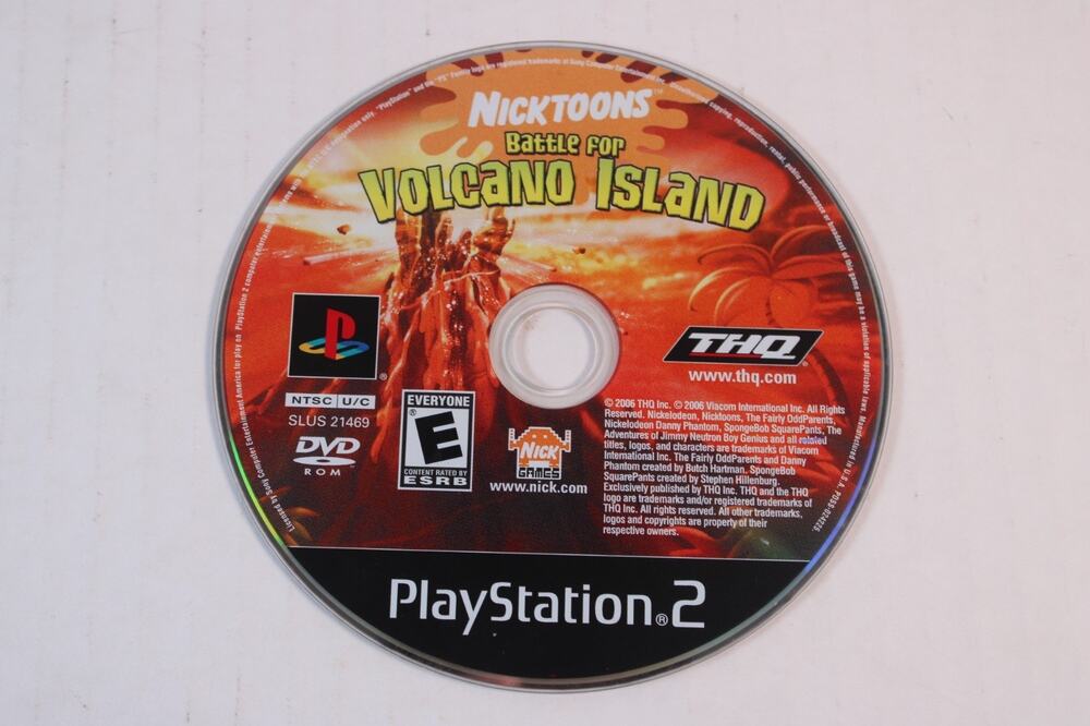 Nicktoons Battle for Volcano Island (Sony PlayStation 2 PS2) Disc Only, Tested